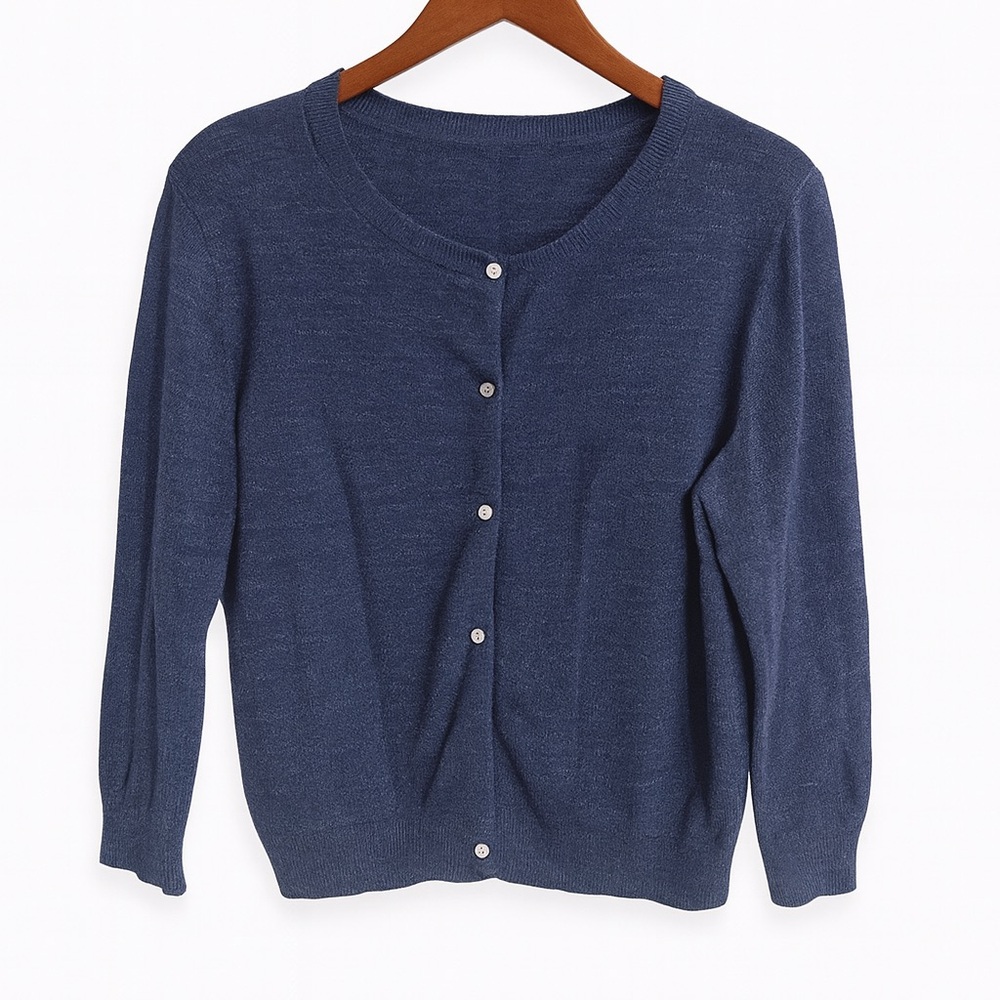 Vineyard Vines Navy 100% Cotton Button Cardigan – S/M